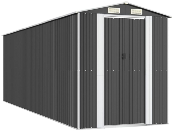 vidaXL Geräteschuppen Anthrazit 192x606x223 cm Verzinkter Stahl 3147454