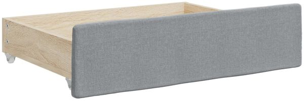 vidaXL Tagesbett Ausziehbar mit Schubladen Hellgrau 90x200 cm Stoff 3196632 Bild 6