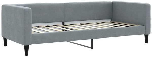 vidaXL Tagesbett Ausziehbar mit Schubladen Hellgrau 90x200 cm Stoff 3196632 Bild 4