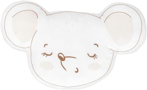 Kikkaboo Babykissen Plüschtier, Kuschelkissen, Figurenkissen, ab Geburt weiß beige