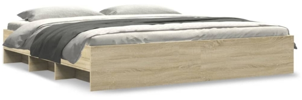 vidaXL Bettgestell ohne Matratze Sonoma-Eiche 180x200 cm Holzwerkstoff 3295634