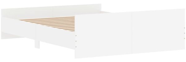 vidaXL Bettgestell mit Kopf- und Fußteil Weiß 160x200 cm 3203761 Bild 7