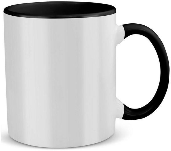 22Feels Tasse 10x Sublimation Rohling. 325ml (11oz), Spülmaschinenfest WEISS-SCHWARZ, 10-tlg.