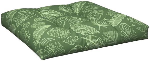 vidaXL Palettenkissen Blattmuster 80x80x12 cm Stoff 360510 Bild 4
