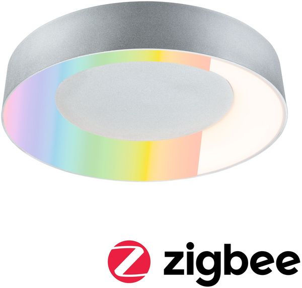 LED Deckenleuchte Smart Home Zigbee 3.0 Casca IP44 RGBW+ 1750lm 230V 20W dimmbar Alu matt