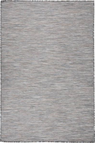 vidaXL Outdoor-Teppich Flachgewebe 120x170 cm Braun und Blau 340816