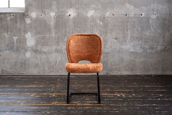 KAWOLA Stuhl JONA Esszimmerstuhl Stoff braun 92 x 59 x 49 cm