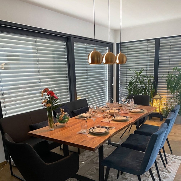 s.luce Ball Metall Esszimmerlampe Kombination Ø 20cm 120cm Kupfer Bild 3