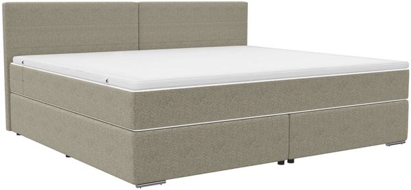 Boxspringbett Valerio Familienbett - Webstoff - beige - 260x200 cm