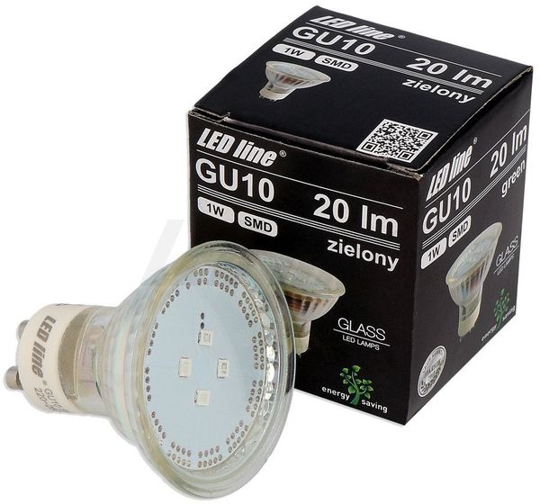 LED Line GU10 SMD 1W Leuchtmittel 20 Lumen Spot Strahler Glass Einbauleuchte Energiesparlampe Glühlampe 120° IP20 in Gelb