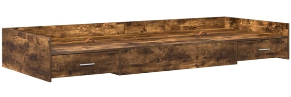 vidaXL Bettrahmen Geräucherte Eiche 70 x 190 cm Holzwerkstoff 3335257