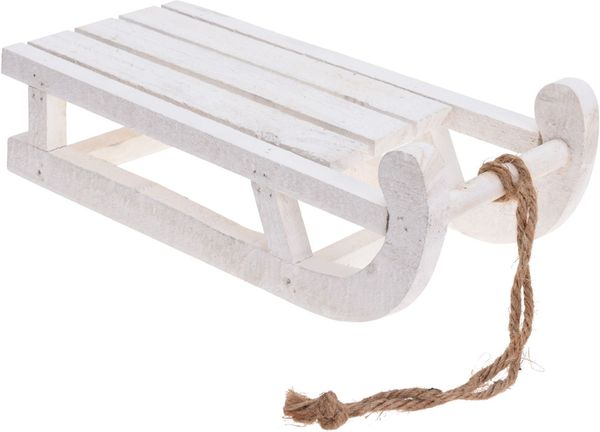 Schlitten aus Holz Dekoschlitten Holzschlitten Weihnachtsdeko Winterdeko 31x14cm