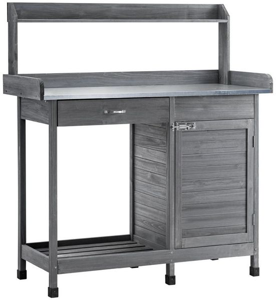 MCombo Pflanztisch MCombo Pflanztisch Gärtnertisch Blumentisch 0440/EY, mit Schublade Unterschrank, Holz, 101 x 45 x 121 cm