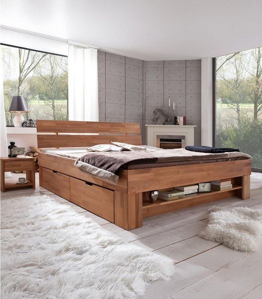 Futonbett Sabine / Sofie, Holzfarben, 145 x 88 x 215 cm