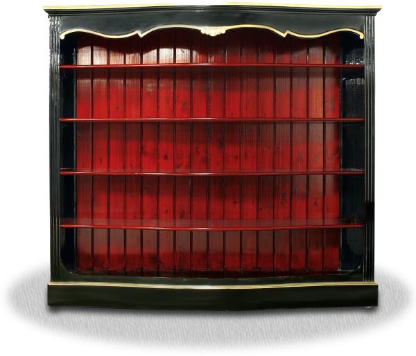 Casa Padrino Wohnzimmerschrank Schwarz Rot Gold - Barock Schrank