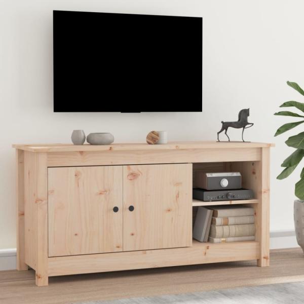 TV-Schrank 103x36,5x52 cm Massivholz Kiefer [814589]