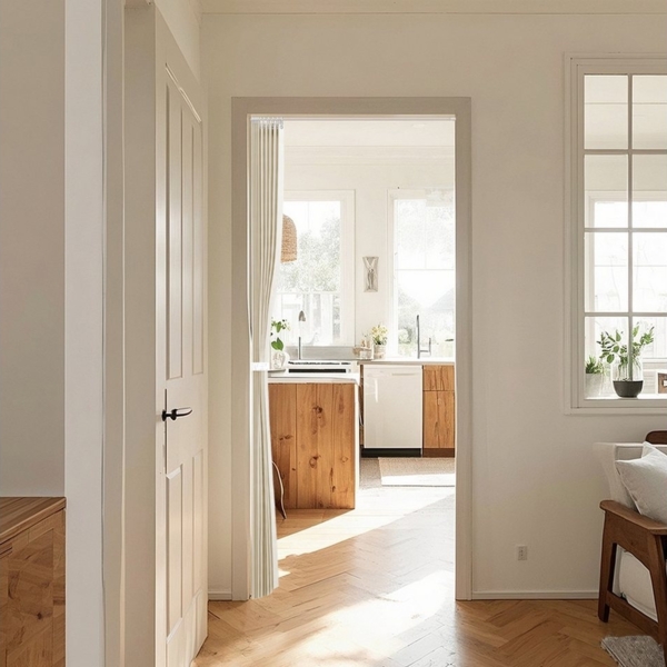 Jibenhome Vorhang Türvorhang Wasserdichter Vorhang für Schlafzimmer,Sichtschutzvorhang (1 St), abdunkelnd, Raumteiler Terrassenvorhang mit Haken,für Küche Wohnzimmer Bild 3