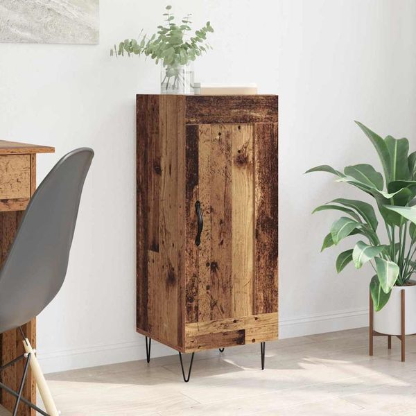 vidaXL Sideboard Altholz 34,5 x 34 x 90 cm Verbundholz und Eisen 881648