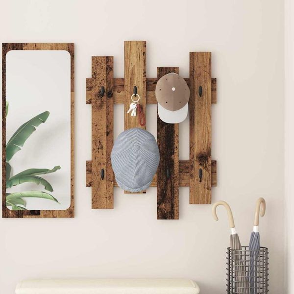 vidaXL Wandmontierter nachttisch Altholz 60 x 3 x 82 cm Holzwerkstoff 874481
