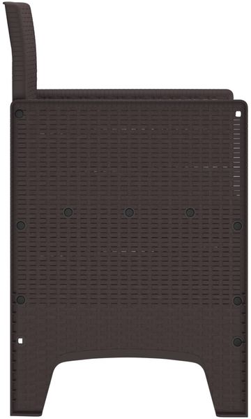 vidaXL Gartenstuhl mit Kissen 4 pcs Braun 53 x 49 x 85 cm Polypropylen 847473 Bild 4