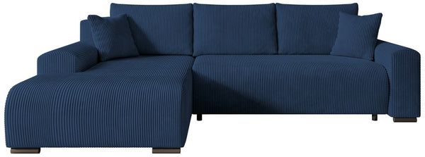 storez24 Ecksofa Soffe, mit Bettkasten und Schlaffunktion, Cordstoff, L-Form, bequem
