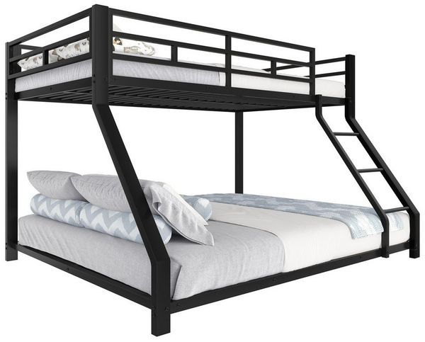 Odikalo Etagenbett Doppelbett Metallbett Kinderbett Geländer Leiter Fallschutz 90/140x200
