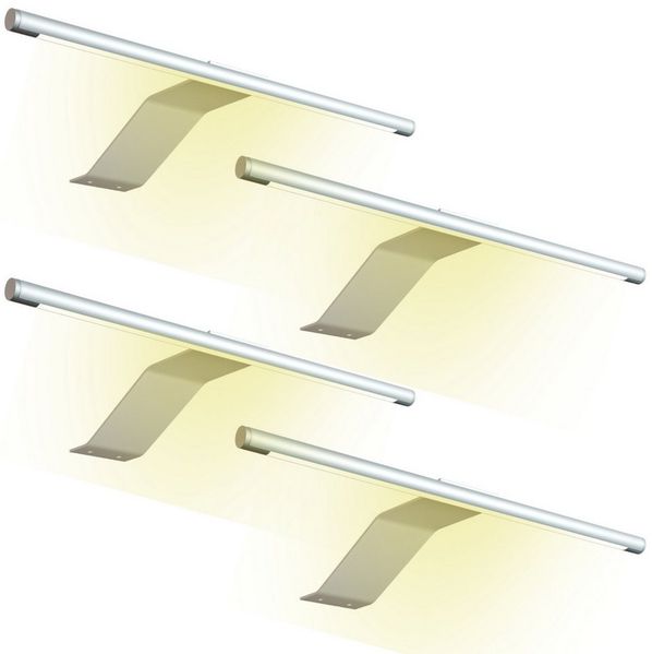 kalb Aufbauleuchte LED Aufbauleuchte 340x170 mm Schrankleuchte 12VDC silbergrau flach 4W