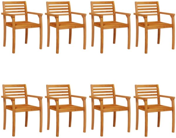 vidaXL Gartenstühle 8 Stk. 59x55x85 cm Massivholz Akazie 3217204 Bild 2