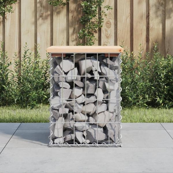 vidaXL Gartenbank aus Gabionen 33x31x42 cm Massivholz Kiefer 834326