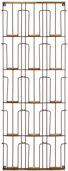 Kartenhalter Wandregal aus Eisen und Bambus dekorativ für Postkarten, Höhe 93 cm...