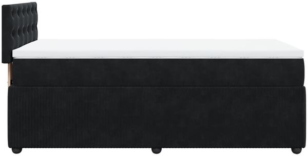 vidaXL Boxspringbett mit Matratze Schwarz 100x200 cm Samt 3289976 Bild 7