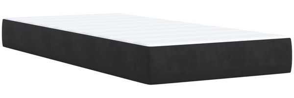 vidaXL Boxspringbett mit Matratze Schwarz 100x200 cm Samt 3289976 Bild 10
