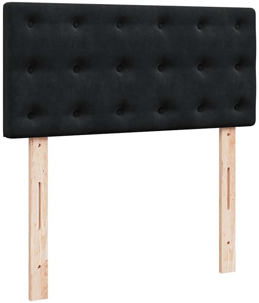 vidaXL Boxspringbett mit Matratze Schwarz 100x200 cm Samt 3289976 Bild 12