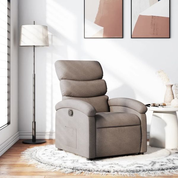 vidaXL Relaxsessel Taupe Stoff 371697