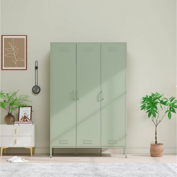 OTTO home Kleiderschrank Siena Schrank Spind Metallschrank mit 3 Türen (Ideal für jeden Wohnraum - Trendsetter) Zeitloser Schlafzimmerschrank Garderobe Multischrank