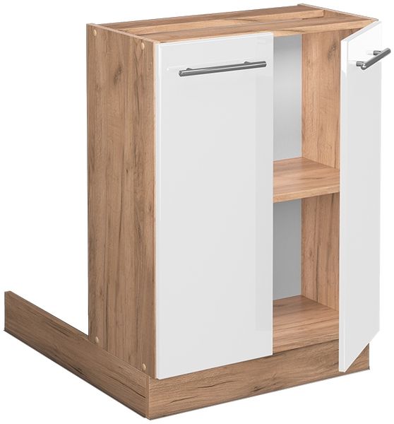 Kücheninsel Fame-Line Weiß Hochglanz 60 cm ohne Arbeitsplatte Vicco Bild 4