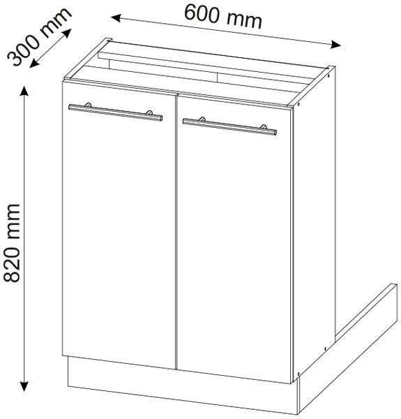 Kücheninsel Fame-Line Weiß Hochglanz 60 cm ohne Arbeitsplatte Vicco Bild 3