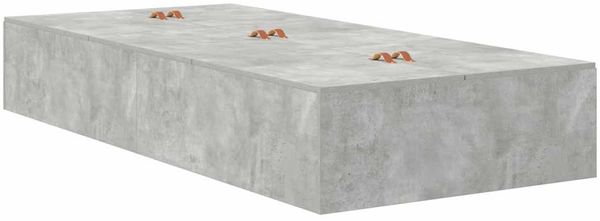 vidaXL Aufbewahrungsbettgestell Beton Grau 100 x 200 cm Holzwerkstoff 3335352 Bild 8