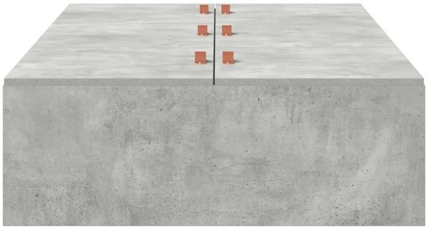 vidaXL Aufbewahrungsbettgestell Beton Grau 100 x 200 cm Holzwerkstoff 3335352 Bild 6