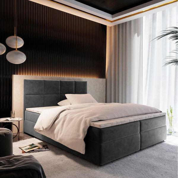 Masseno Boxbett LENA 160x200 cm mit Bonell Matratze und Topper