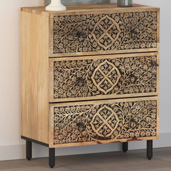 vidaXL Beistellschrank 60x33x75 cm Massivholz Mango 358215