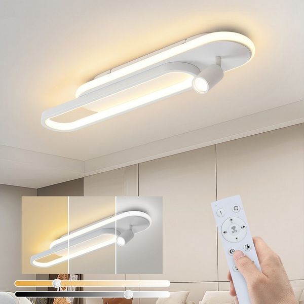 Nettlife LED Deckenleuchte LED Deckenleuchte Dimmbar mit 1 Deckenstrahler 46W, Dimmbar, LED fest integriert, Deckenlampe für Wohnzimmer Schlafzimmer Galerie