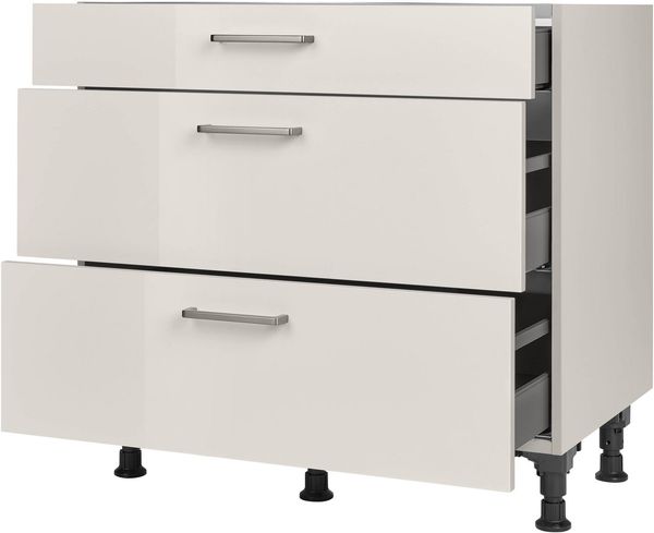 nobilia® Kochfeldumbauschrank "Flash", vormontiert, mit Schubkasten und Auszügen, in den Breiten 60 und 90 cm