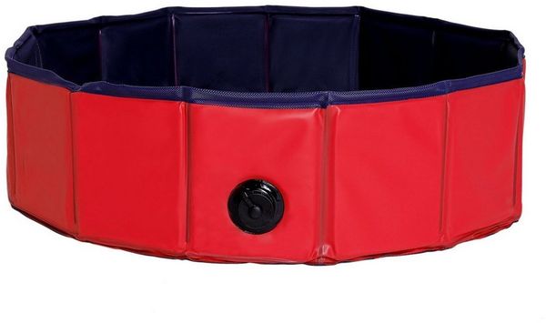 lionto Geflügeltränke, Pool für Enten, Gänse & Hühner, kratzfestes PVC, 120 cm Ø 339 l, stabil & leicht zu reinigen, Abflussventil & Anti-Rutsch-Boden