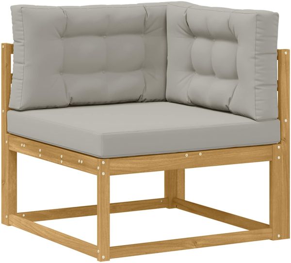 vidaXL Outdoor-Sofagarnitur 9 pcs Weiß und Hellgrau 79 x 79 x 37 cm 3386655 Bild 5
