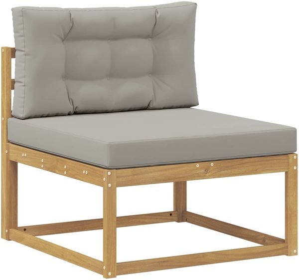 vidaXL Outdoor-Sofagarnitur 9 pcs Weiß und Hellgrau 79 x 79 x 37 cm 3386655 Bild 3