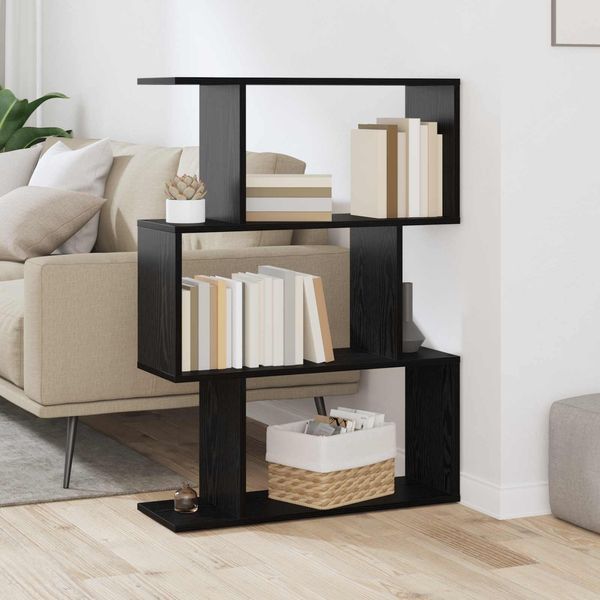 vidaXL Bücherregal Schwarz Eichen-Optik 70 x 24 x 97 cm Holzwerkstoff 879671