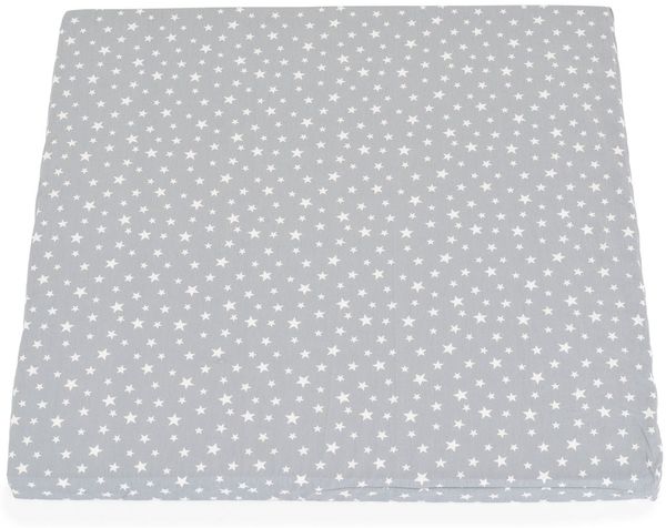 Moni Laufgittermatratze Comfort 88 x 88 x 5 cm, Babybettmatratze, Bezug waschbar grau sterne