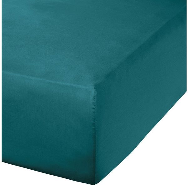 Erwin Müller Spannbettlaken Spannbettlaken "Landshut", Satin, Gummizug: Rundumgummi, (1 Stück), Uni
