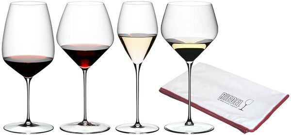 Riedel VELOCE Verkostungsset Gläserset 4er Set + Poliertuch